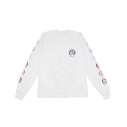 Chrome Hearts Multi Color Horse Shoe LS T-Shirt – White