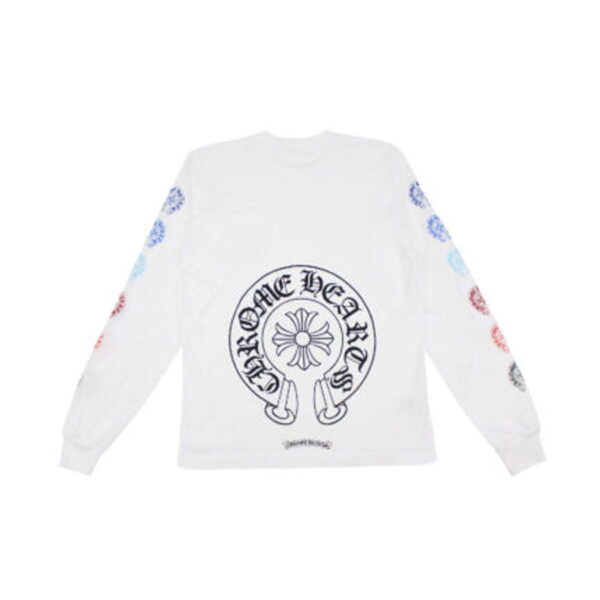 Chrome Hearts Multi Color Horse Shoe LS T-Shirt – White