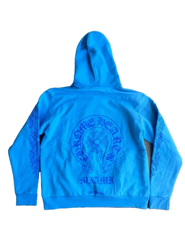 Chrome Hearts Blue Miami Exclusive Horseshoe Hoodie