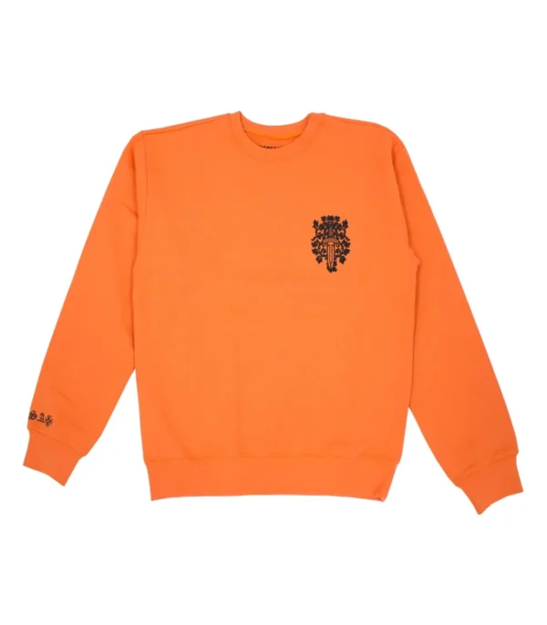 Chrome Hearts Vine Dagger Crewneck Sweatshirt – Orange