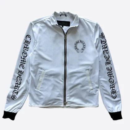 Chrome Hearts White Horseshoe Logo Track Jacket