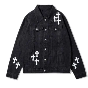 Cross Chrome Hearts Jeans Denim Jacket