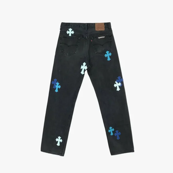 Black Chrome Hearts Jeans