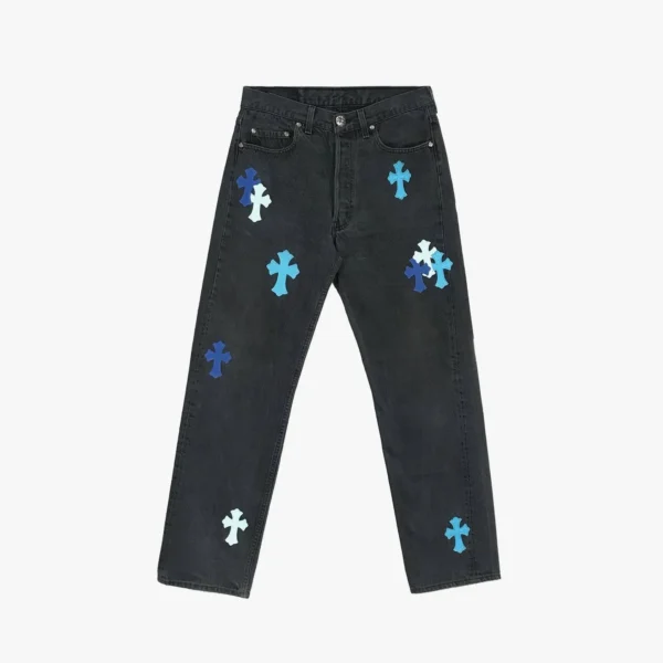 Black Chrome Hearts Jeans