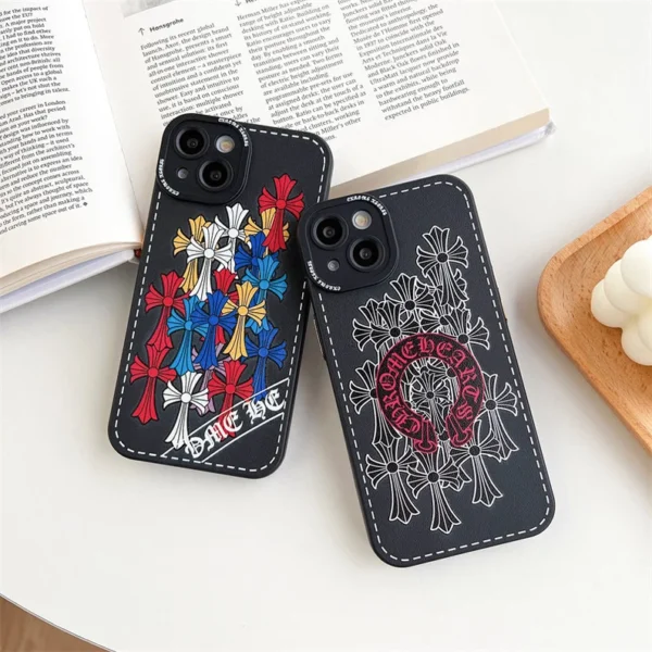 Chrome Hearts Case Leather Pattern Case