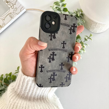 Chrome Hearts Gothic Y2K Cross Leather iPhone