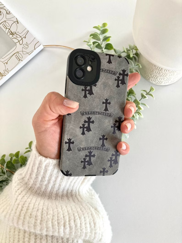 Chrome Hearts Gothic Y2K Cross Leather iPhone