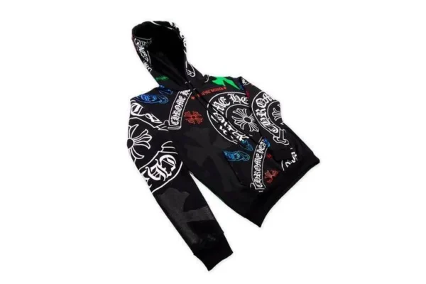 Chrome Hearts Heavyweight Black Graphic Hoodies